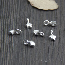 wholesale fashion Jewelry sterling silver 5.3mm tiny Star mini charms pendant